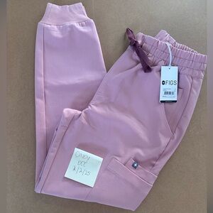 NWT FIGS PINK SAND XS HW UMAN JOGGERS